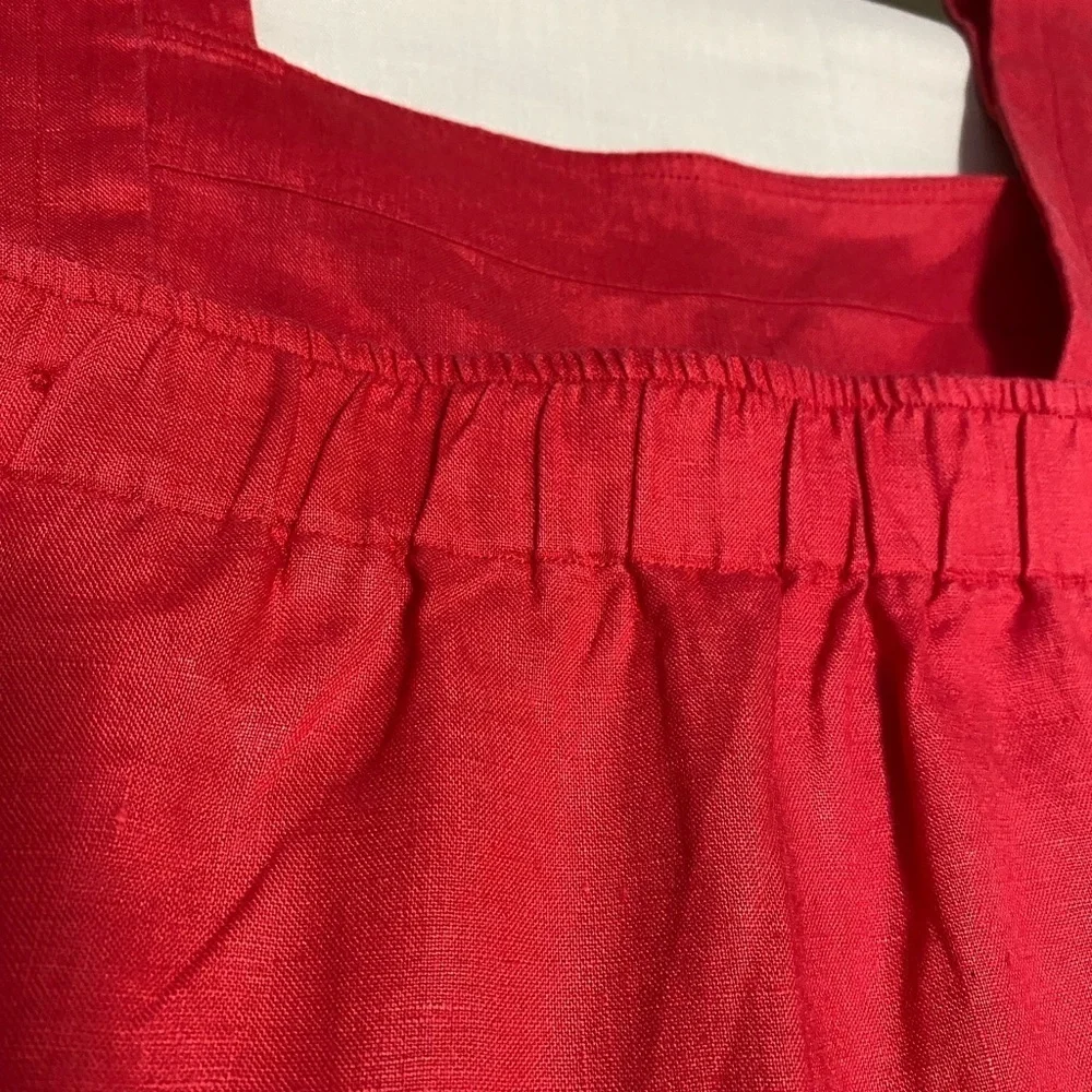 Everlane Red 100% Linen Jumper in Size 6.